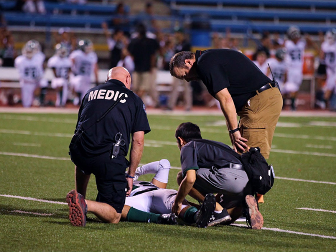 School sporting event medical coverage.